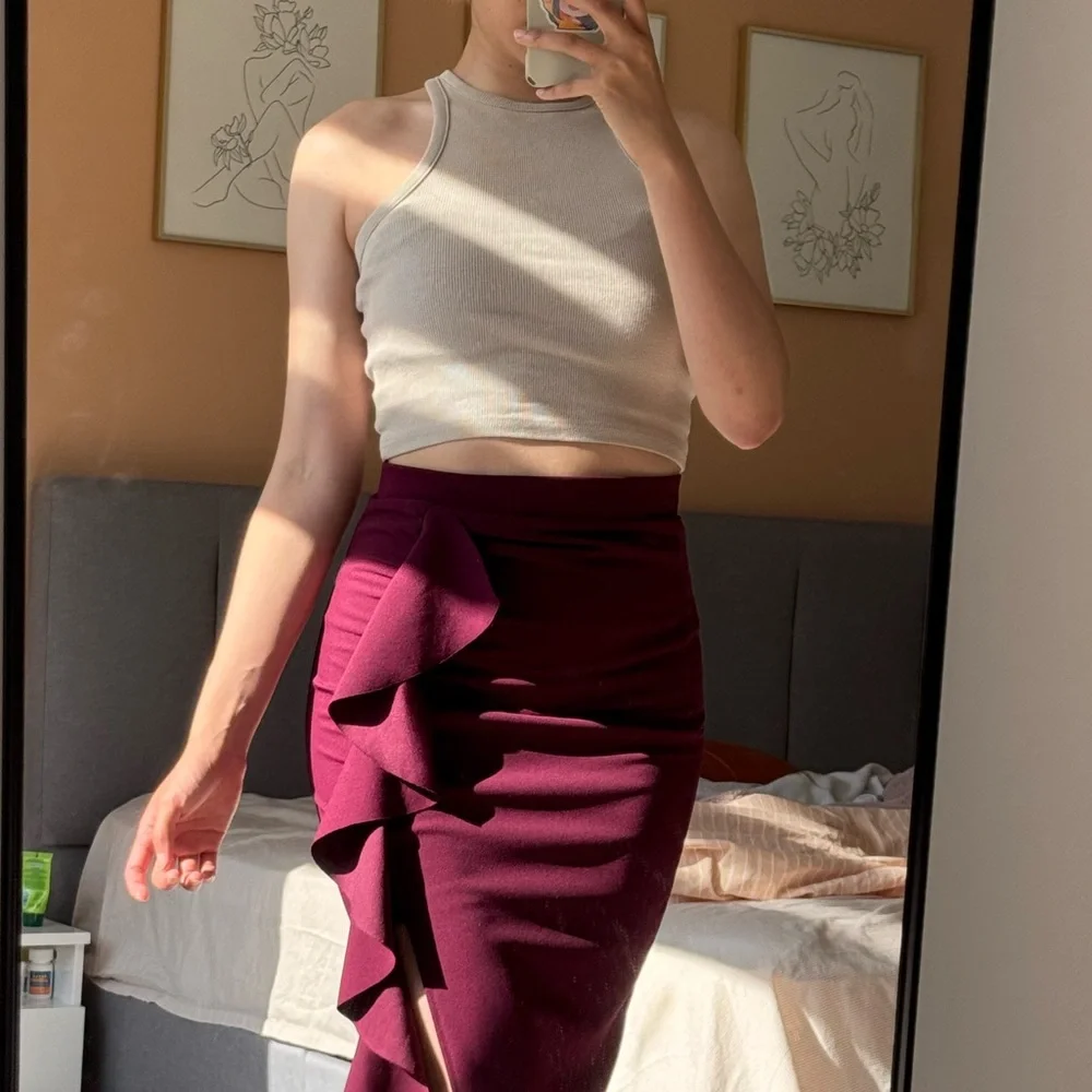 Cream Ribbed Cropped Top - Picture 3 of 4